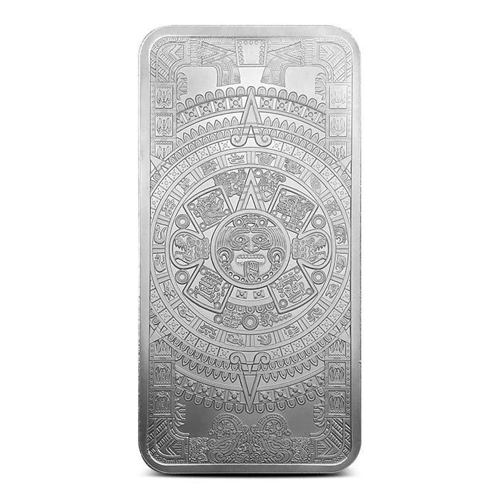 Aztec Calendar 10 oz Silver Bar