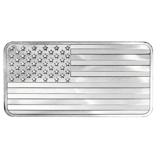 Highland Mint 10 oz Silver Flag Bar