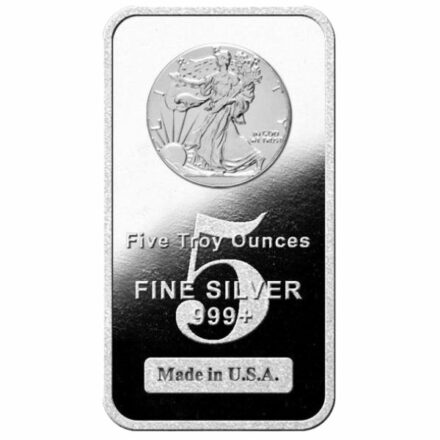 5 oz Silver Walking Liberty Bar