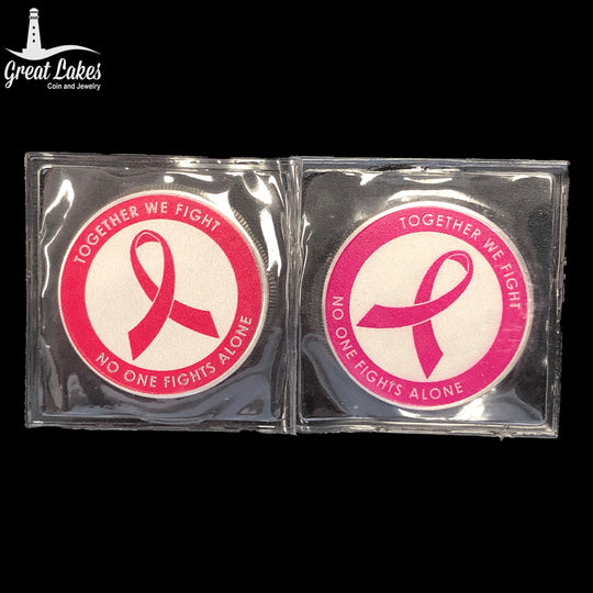 Highland Mint Together We Fight 1 oz Silver Round (Breast Cancer Awareness)