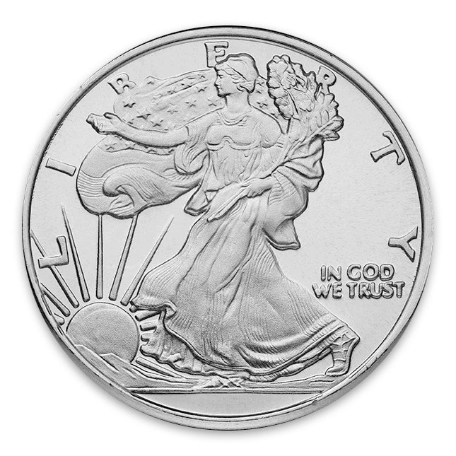 Highland Mint Walking Liberty 1 oz Silver Round