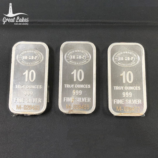 IGR 10 oz Silver Bar (Secondary Market) (Sealed with Assay)