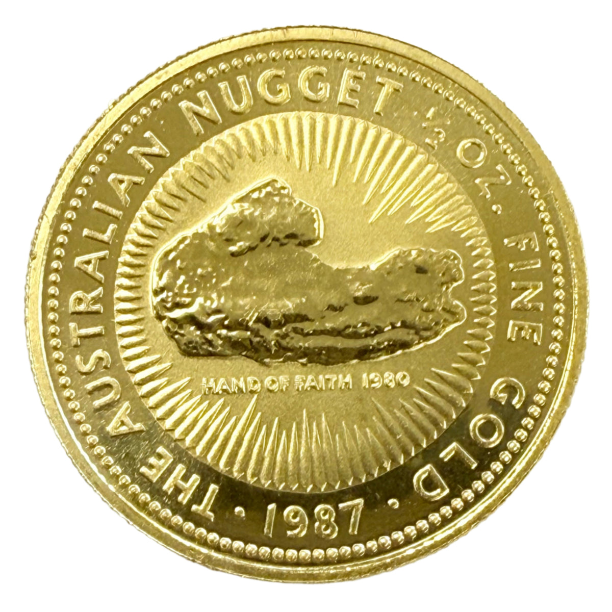 1987 Australian 1/2 oz Gold Nugget Coin