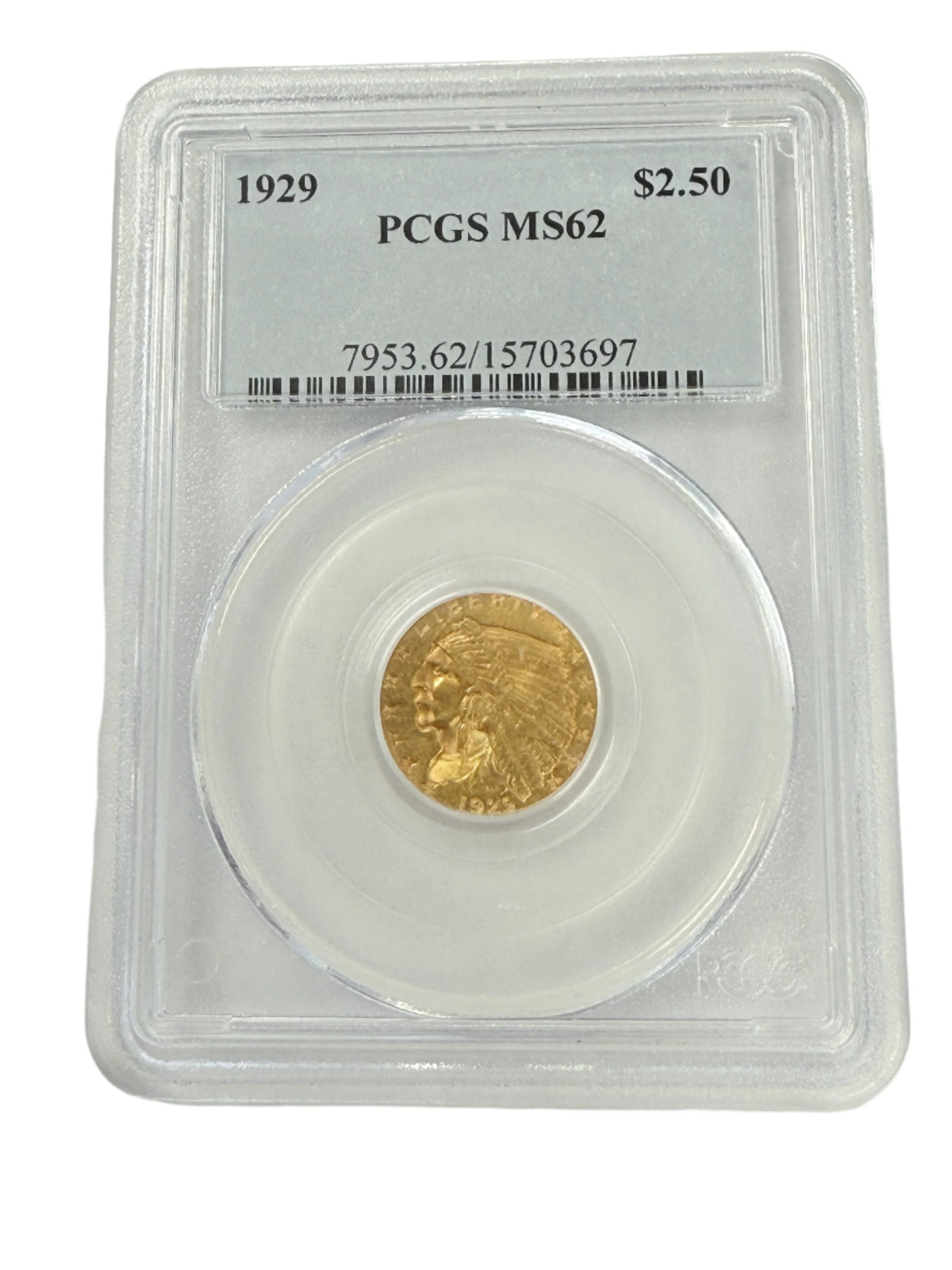 1929 $2.50 Indian Gold Quarter Eagle PCGS MS62
