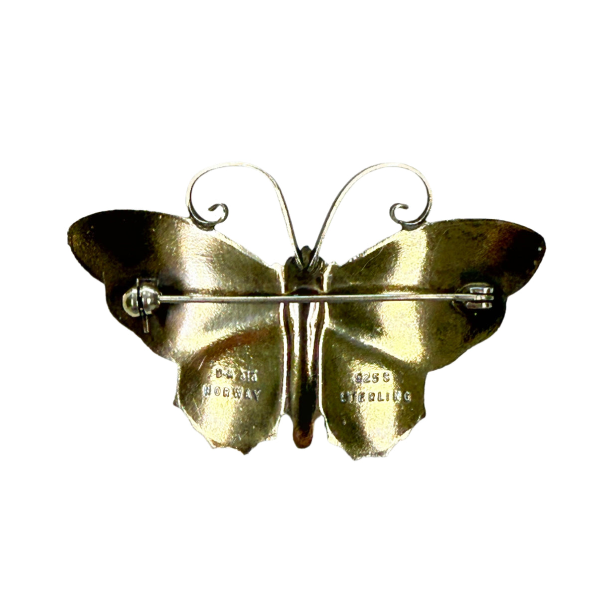 Silver & Enamel Butterfly Pin