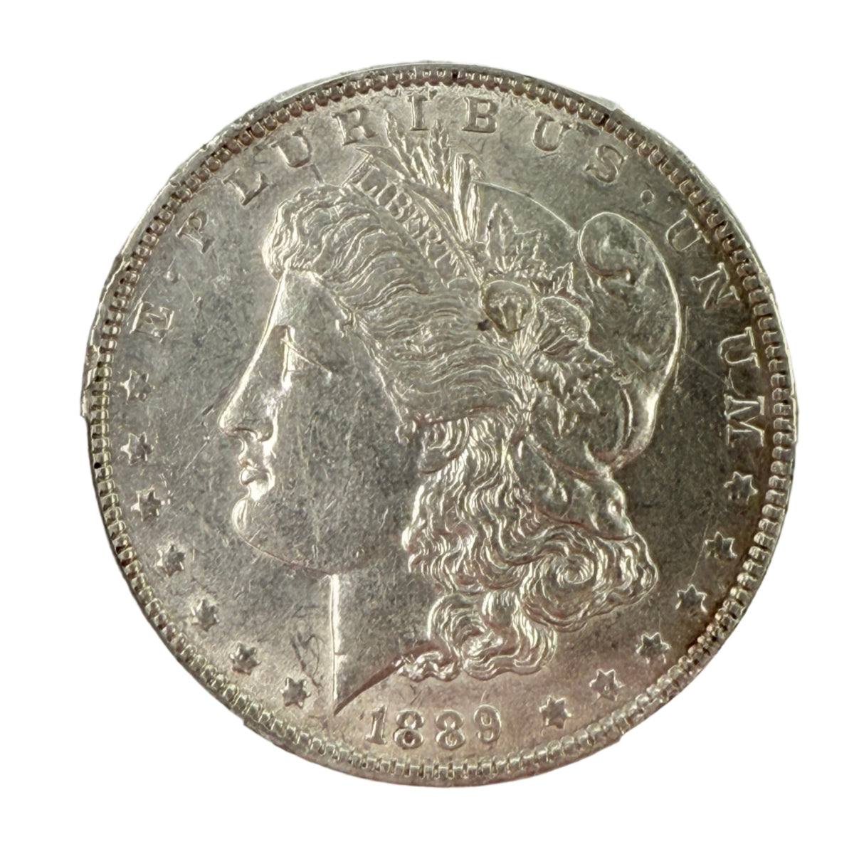1889 Morgan Silver Dollar CAC AU Details (Damage Rim)
