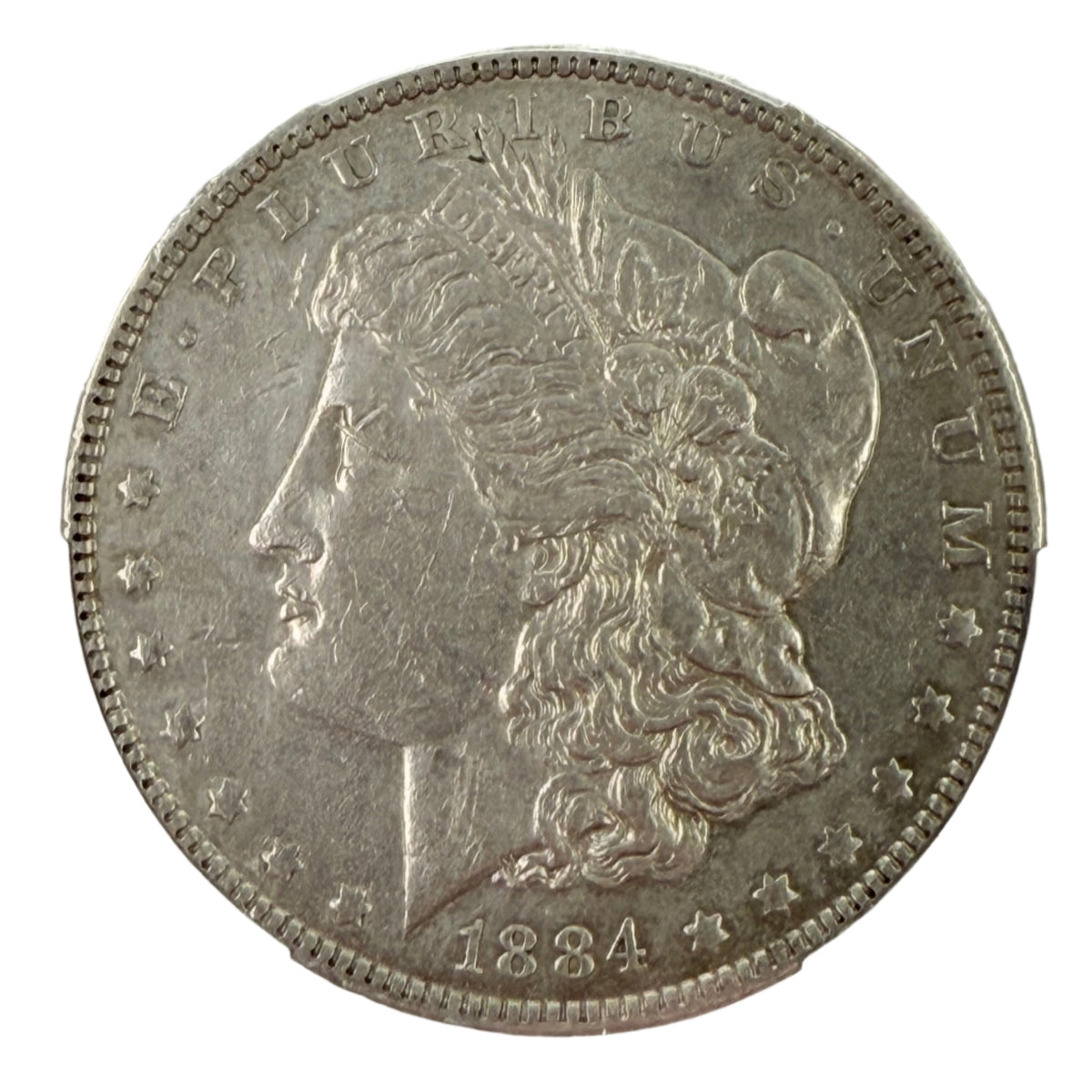 1884 Morgan Silver Dollar CAC XF Details (Cleaned)