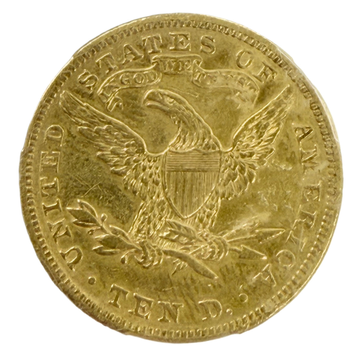 1893 $10 Liberty Gold Eagle PCGS Genuine AU Details