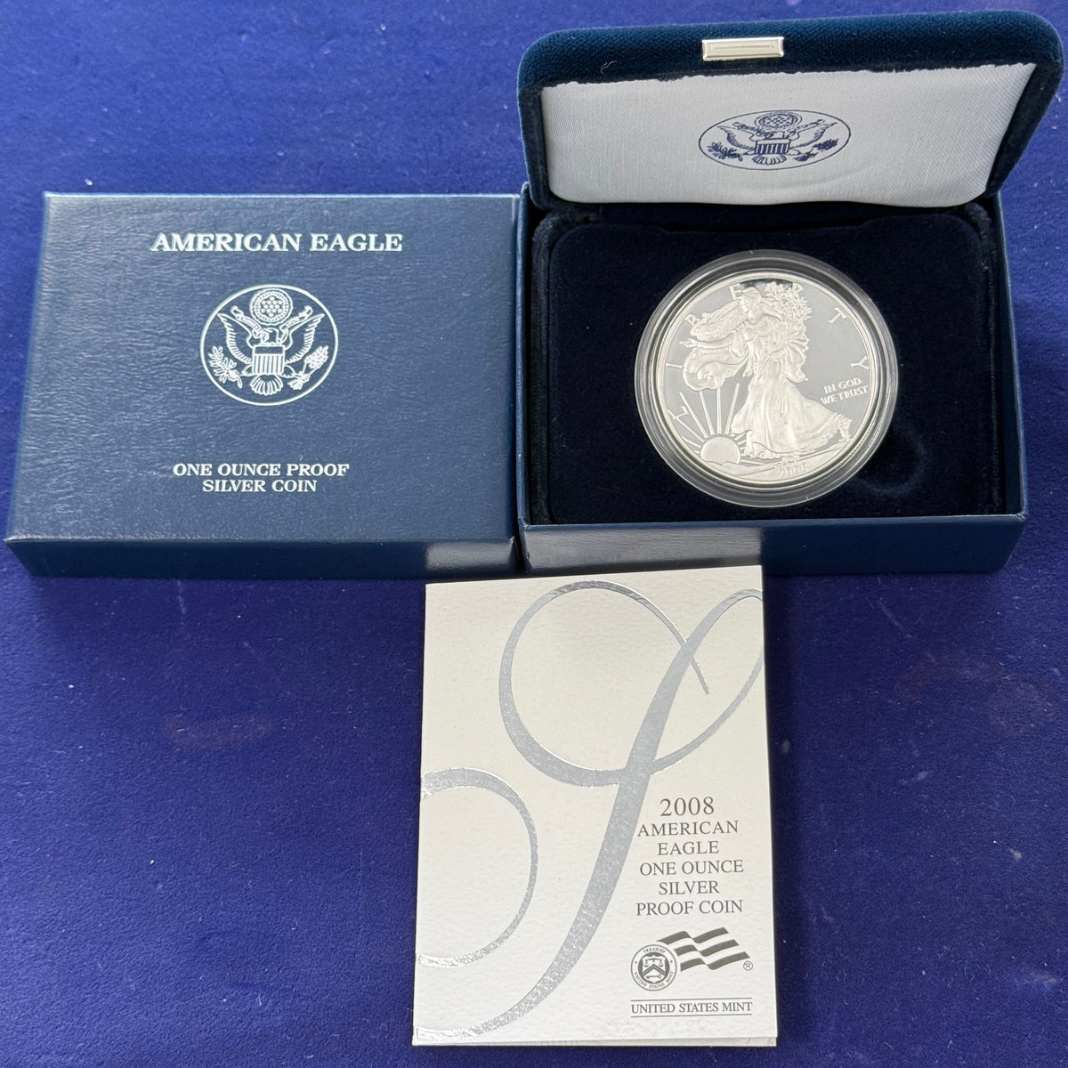 2008-W Proof American Silver Eagle (With Box & CoA)