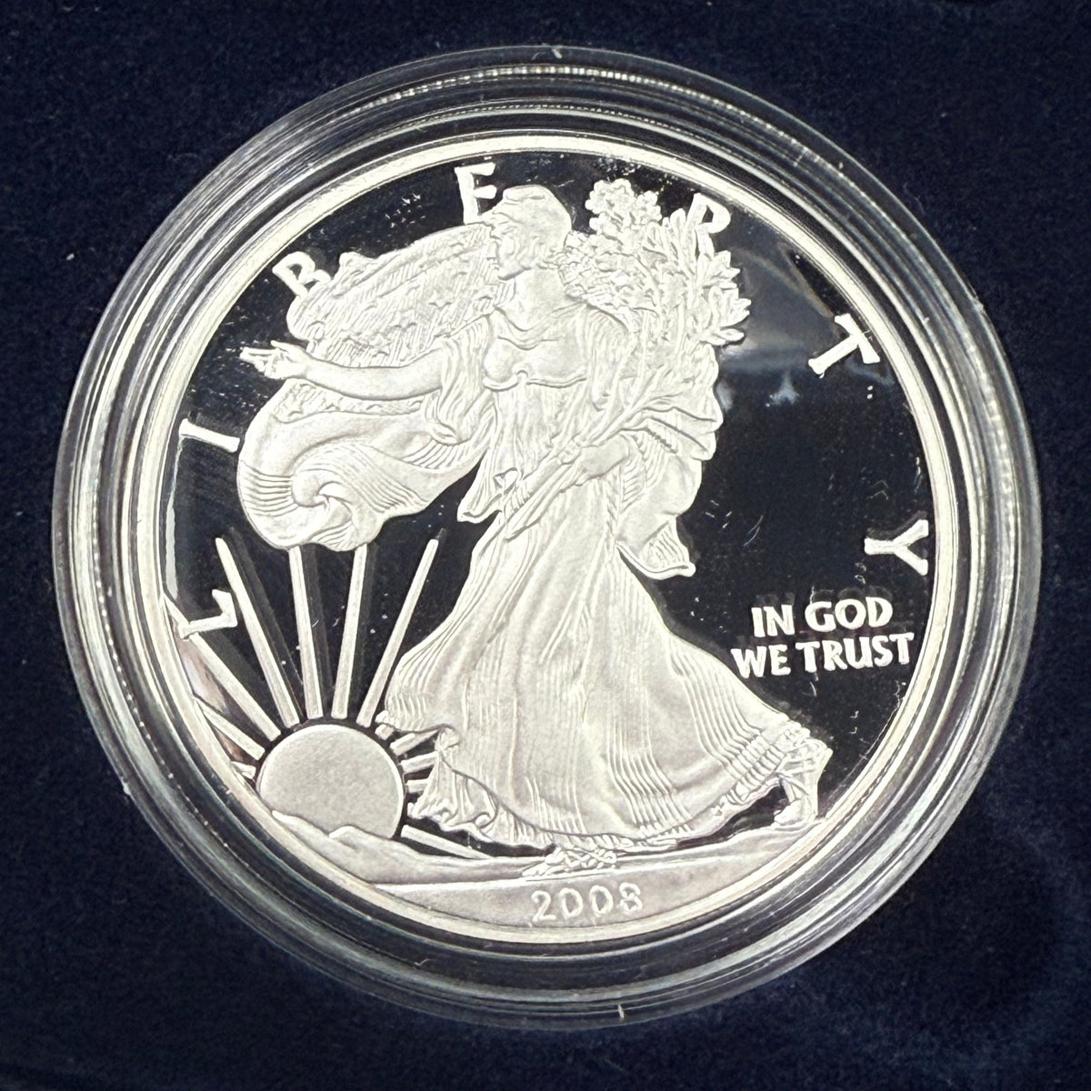 2008-W Proof American Silver Eagle (With Box & CoA)