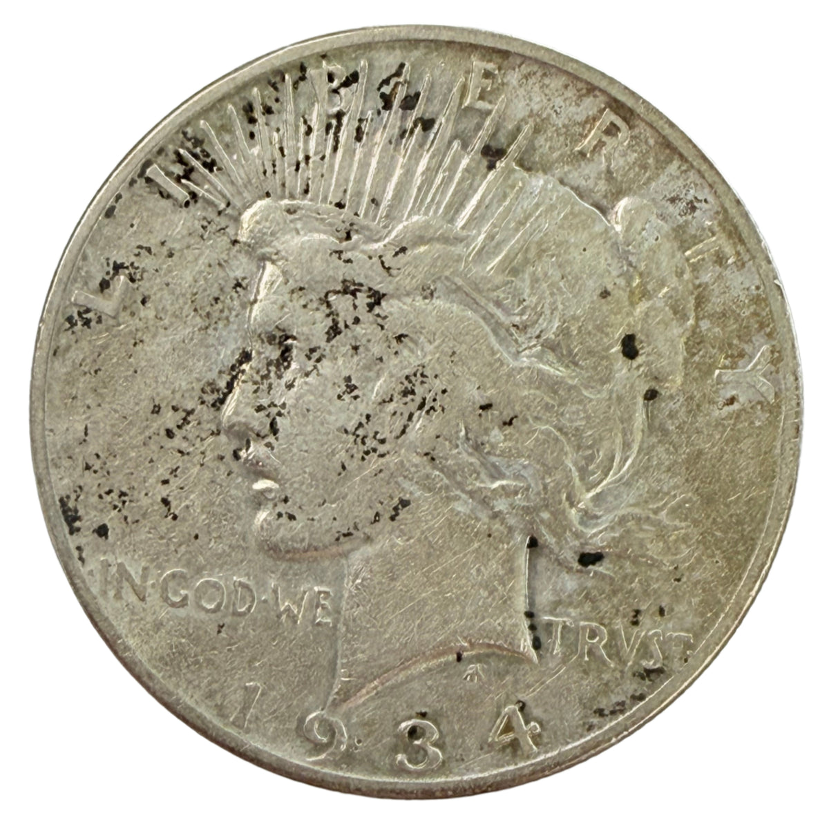 1934-S Peace Silver Dollar (F)