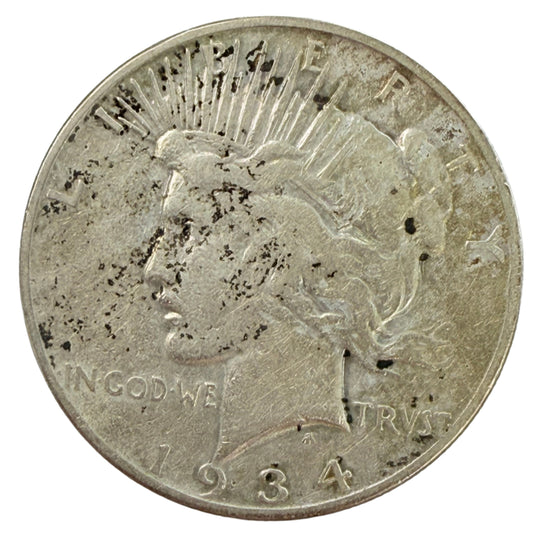 1934-S Peace Silver Dollar (F)
