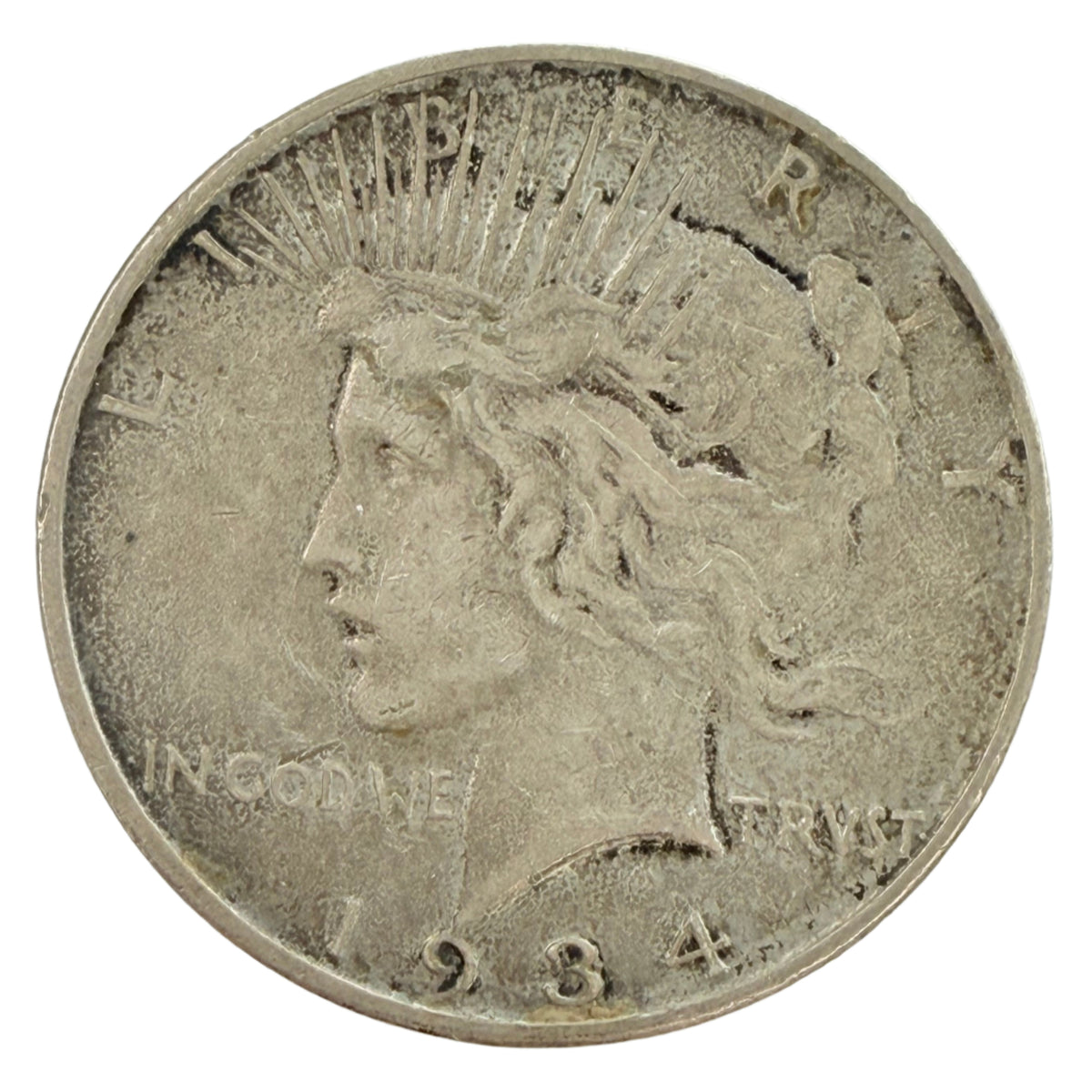 1934-D Peace Silver Dollar (F)