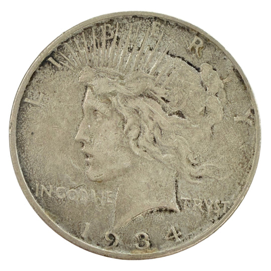 1934-D Peace Silver Dollar (F)