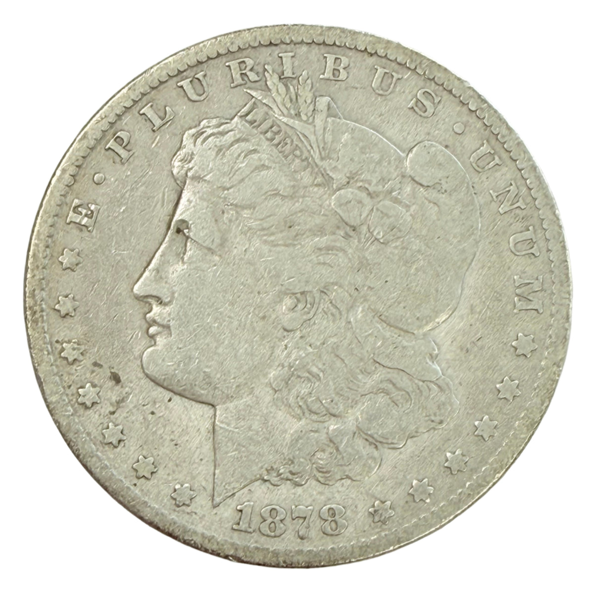1878-CC Morgan Silver Dollar (F Details)