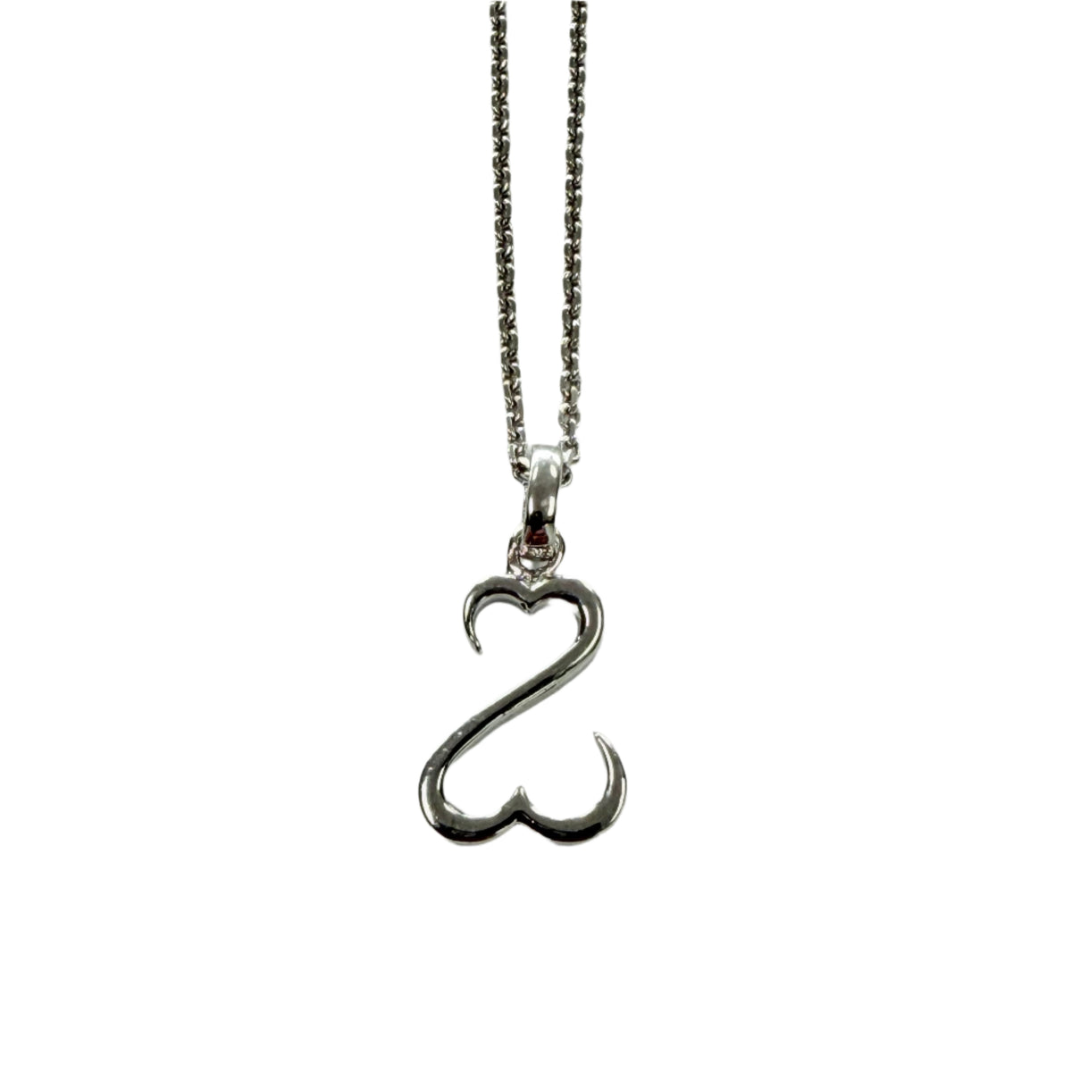 Silver Open Heart Necklace