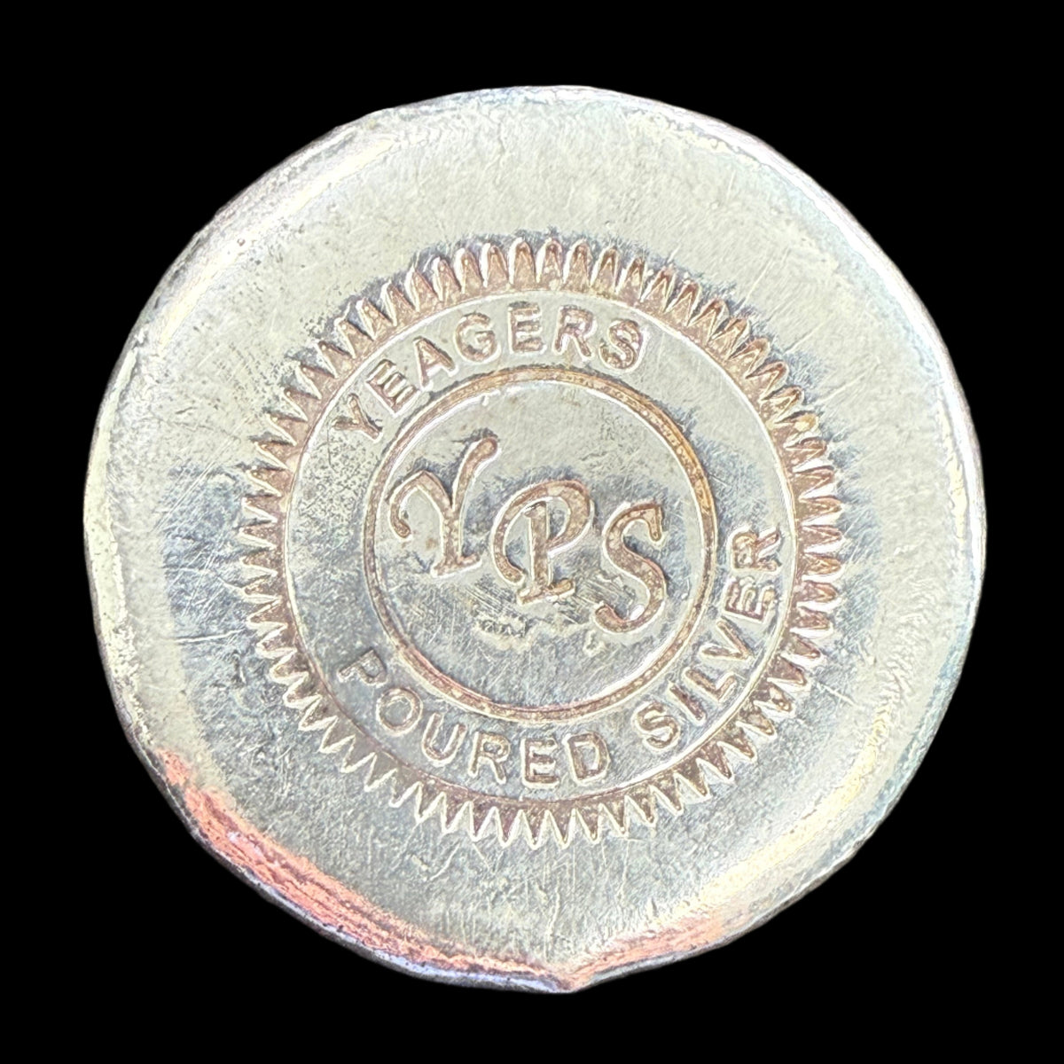 Yeagers Poured Silver 5 oz Silver Round