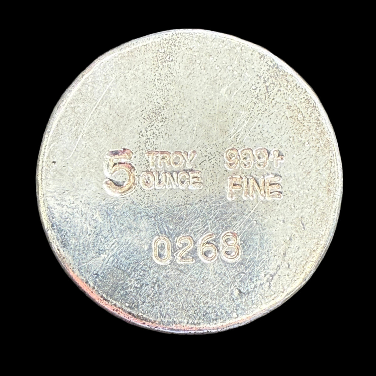 Yeagers Poured Silver 5 oz Silver Round