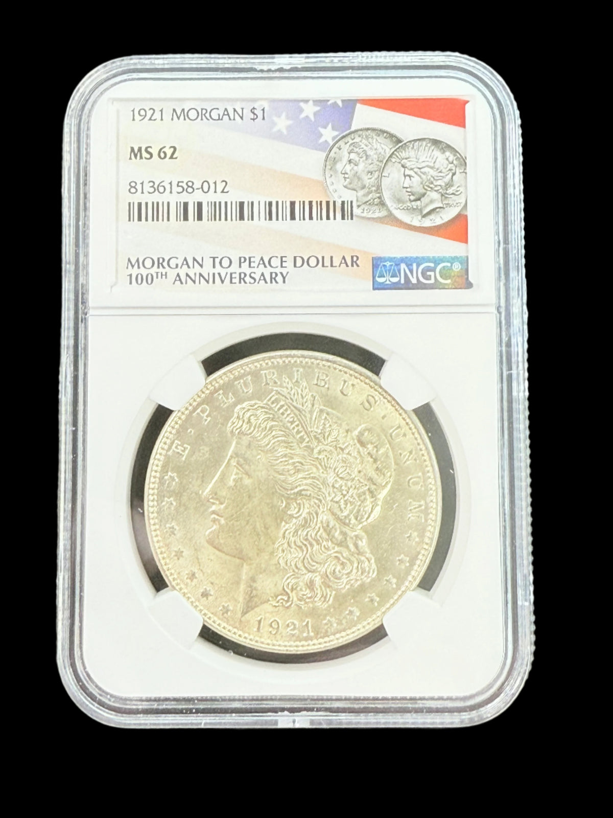 1921 Morgan Silver Dollar NGC MS62