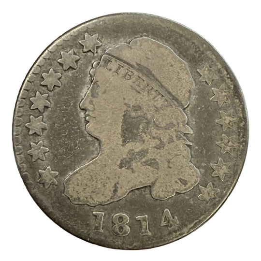 1814 Large Date Capped Bust Dime (VG)