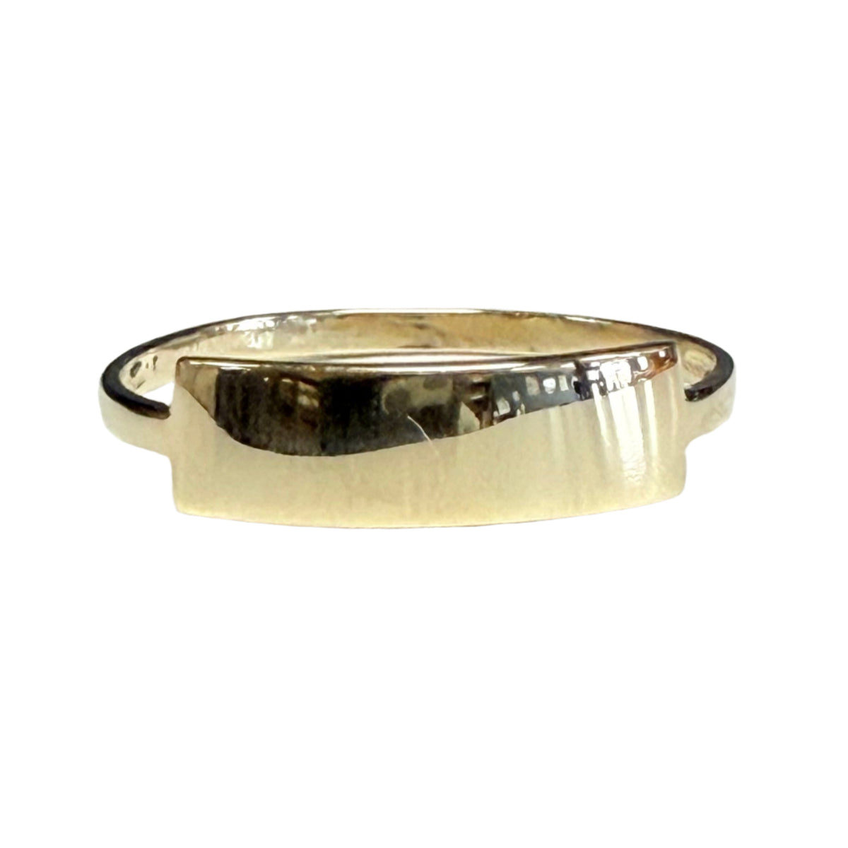 14k Yellow Gold Bar Ring