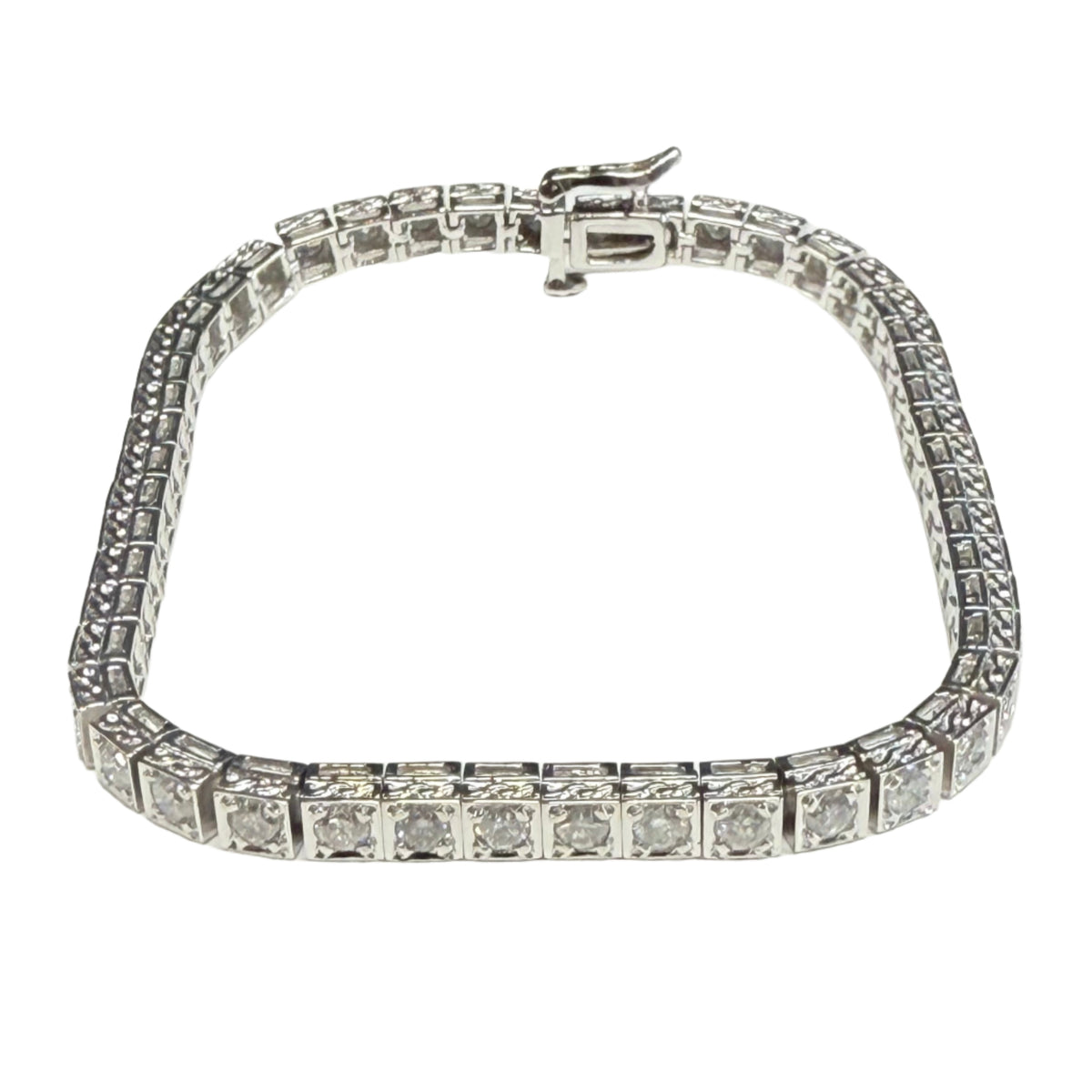 14k White Gold Diamond Tennis Bracelet