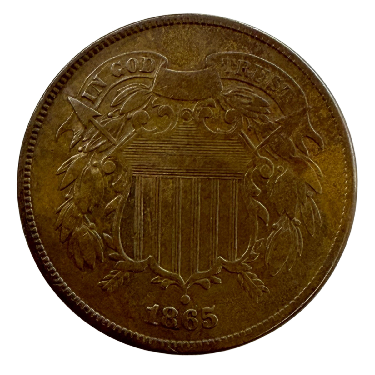 1865 Two Cent Piece (F)