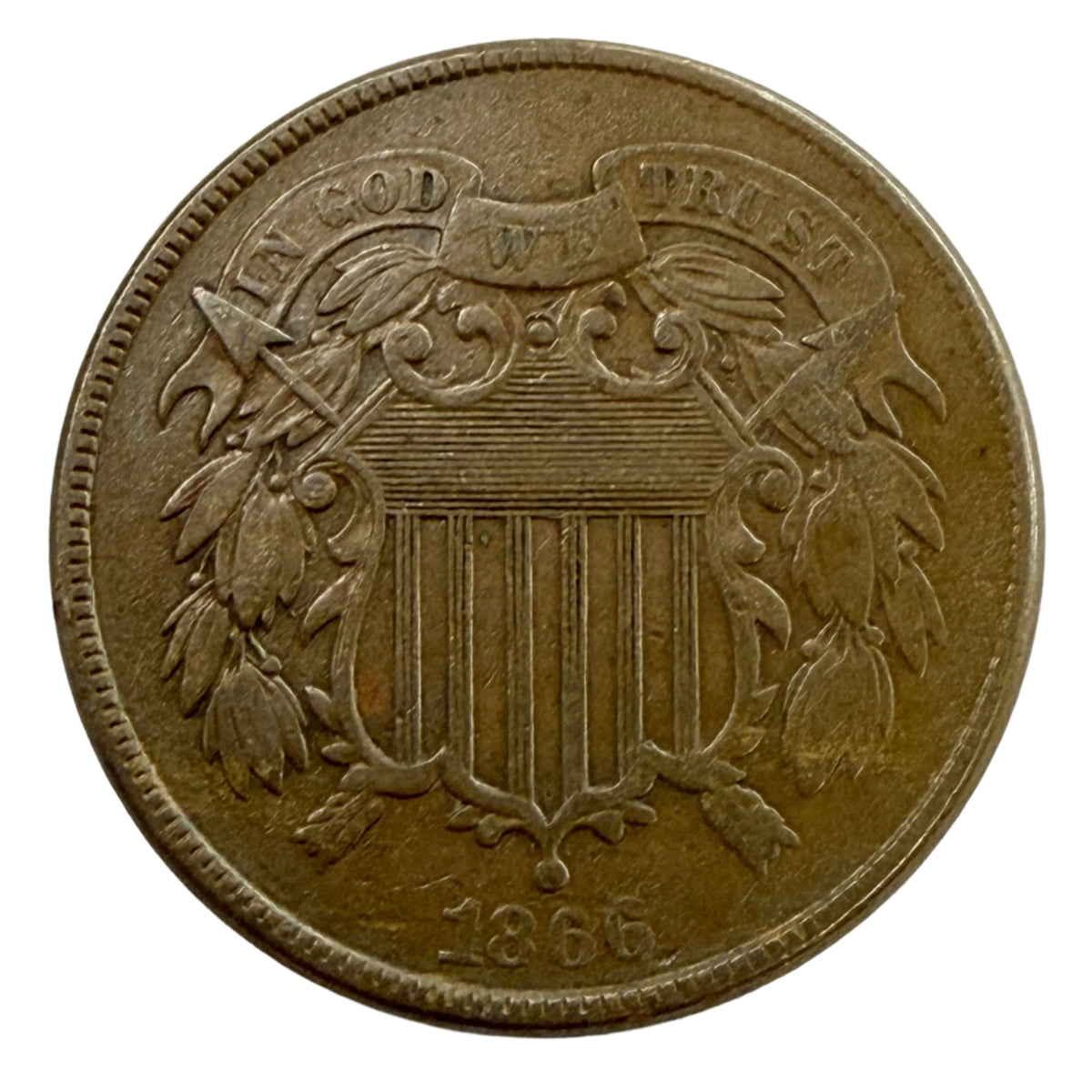 1866 Two Cent Piece (VF)