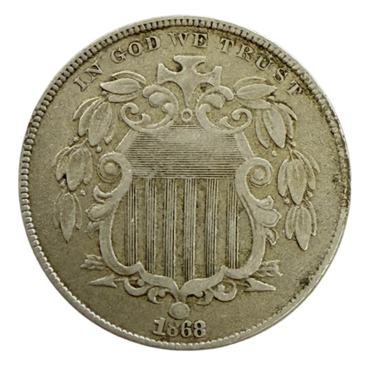 1868 Shield Nickel (XF)