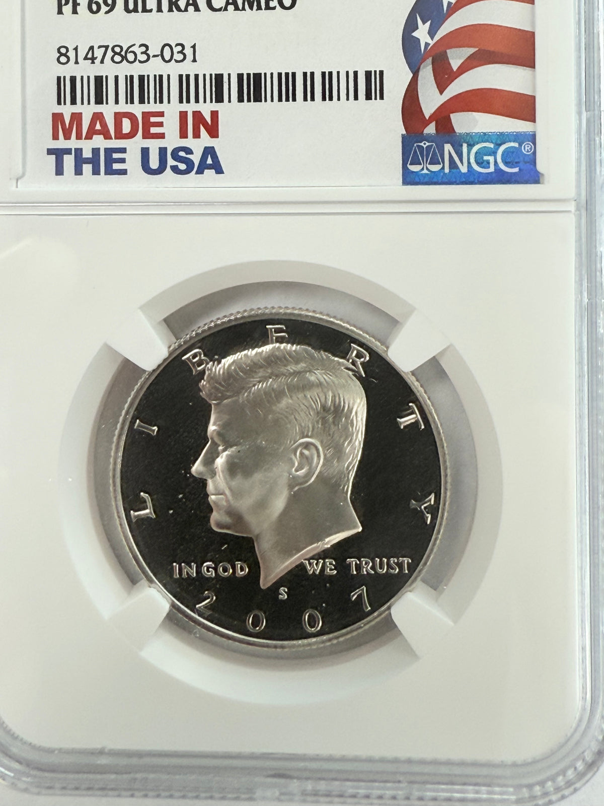 2007-S Kennedy Half Dollar NGC PF69 Ultra Cameo