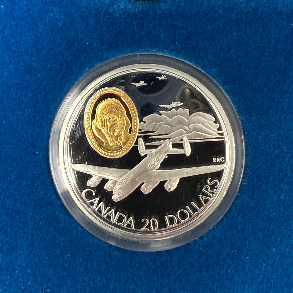1990 Canada Sterling Silver The Lancaster $20 Commemorative (With Box & CoA)