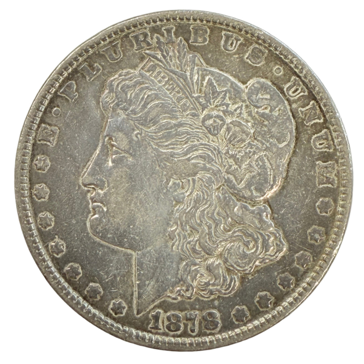 1878 7 Tail Feathers Morgan Silver Dollar (XF Details)