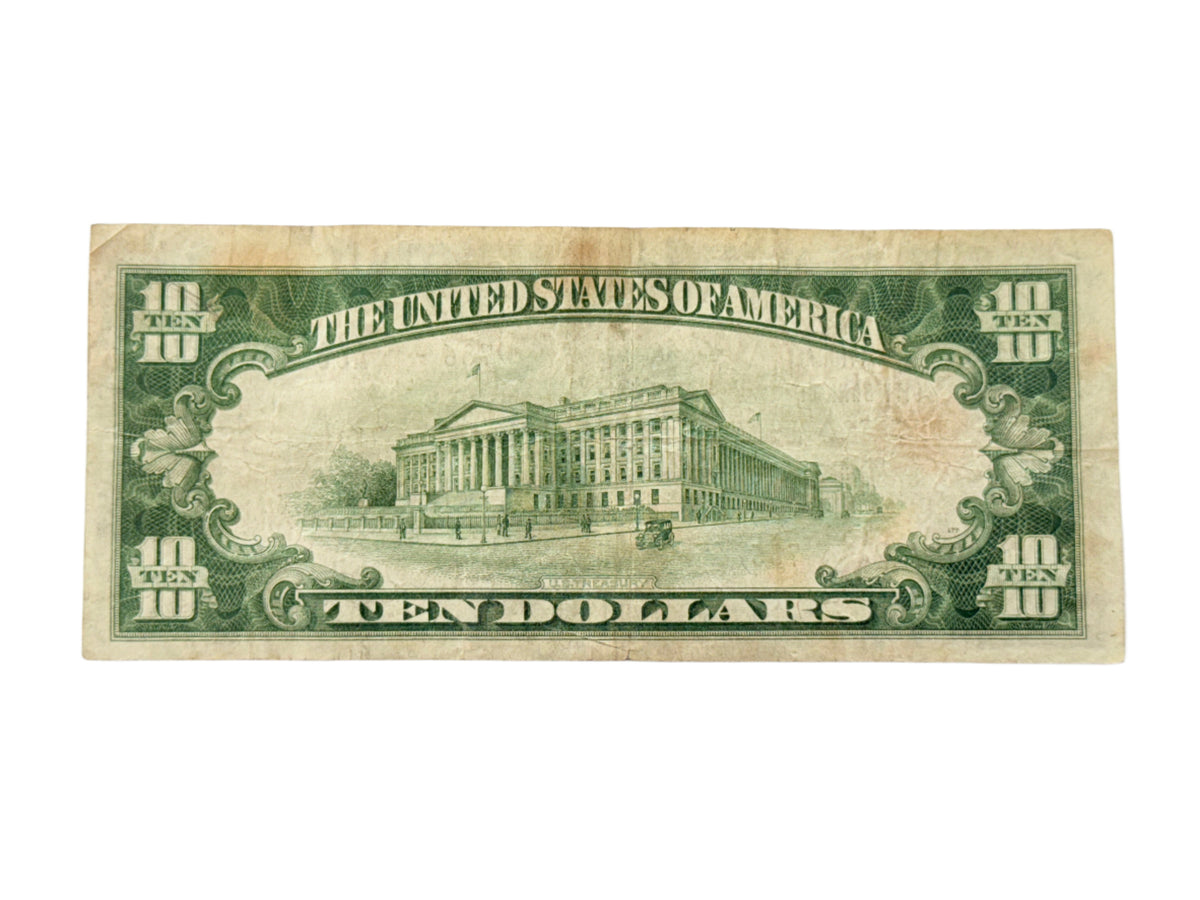 FR.1801-2 1929 Type 2 $10 National Bank Note - The National City Bank Of Cleveland Ohio Charter #786 (VG / F)