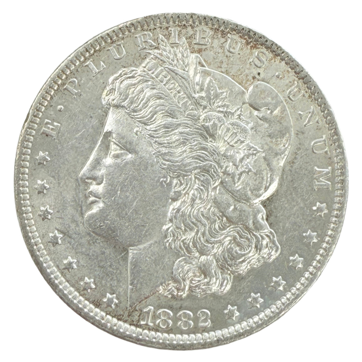 1882-O Morgan Silver Dollar (AU Details)