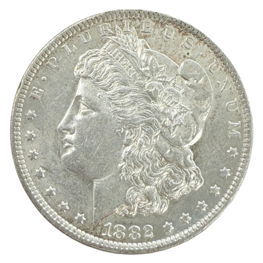 1882-O Morgan Silver Dollar (AU Details)