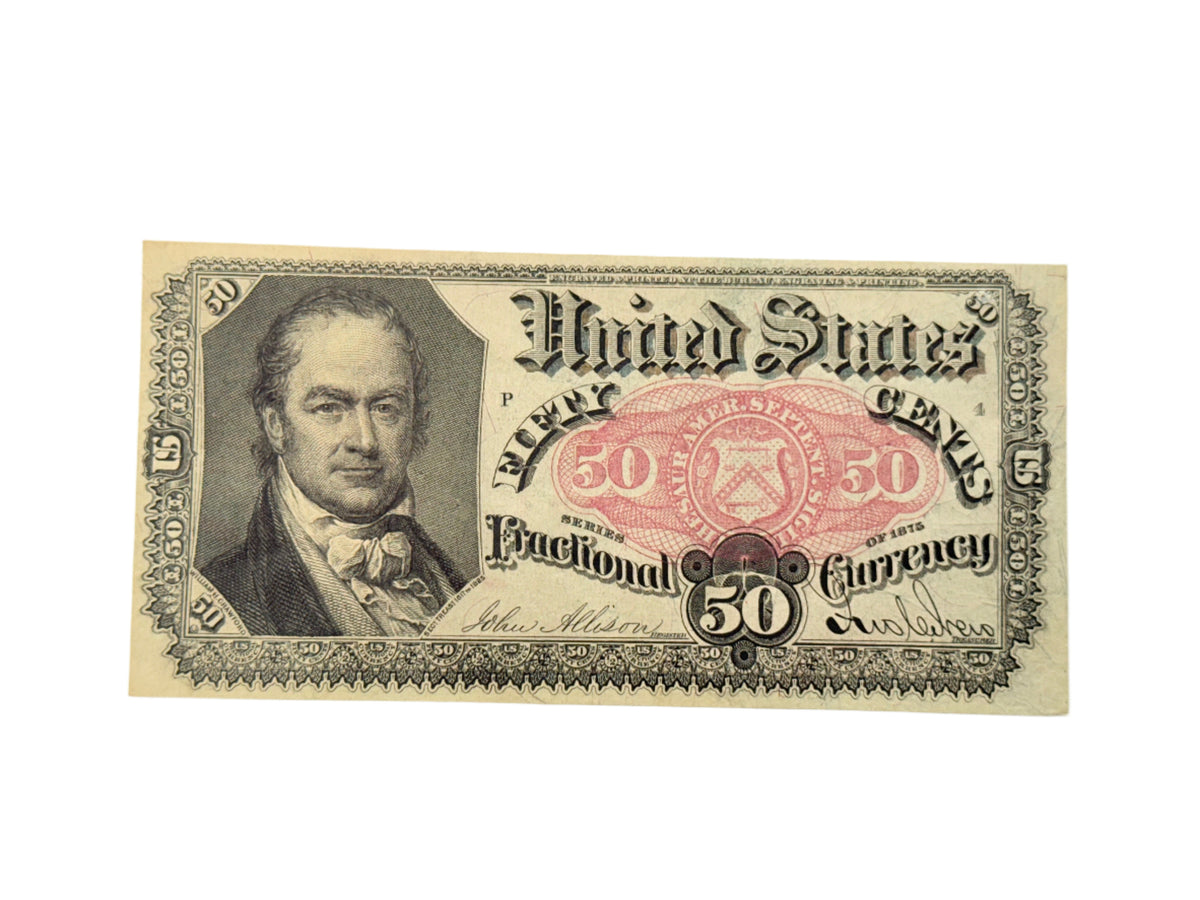 FR.1380 1875 50 Cents Fractional Currency Fifth Issue (AU) (Pinhole)