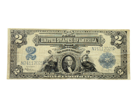 FR.258 1899 $2 Silver Certificate (F)
