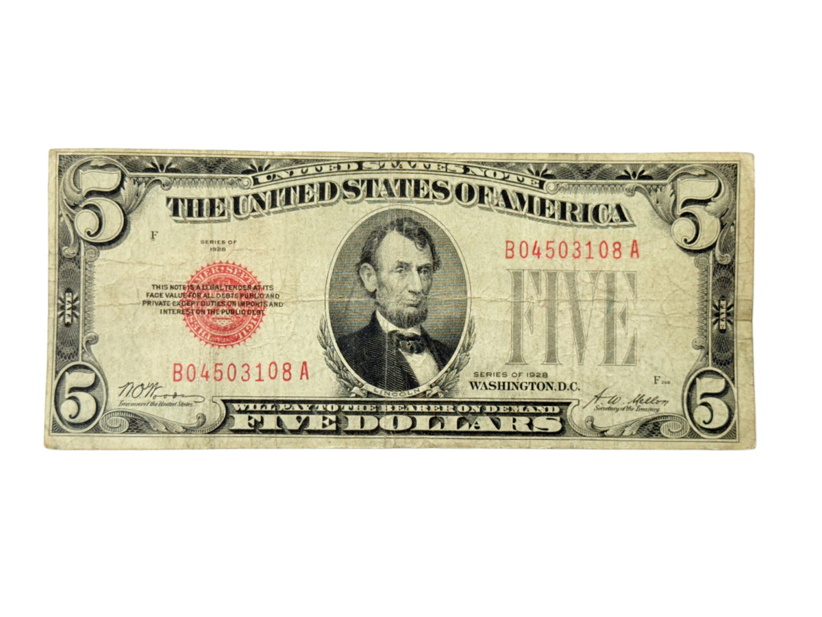 1928 $5 Legal Tender (F)