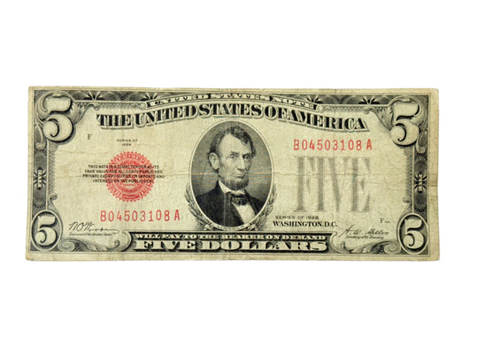 1928 $5 Legal Tender (F)