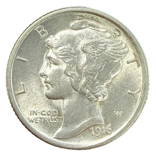1916 Mercury Head Dime (AU)