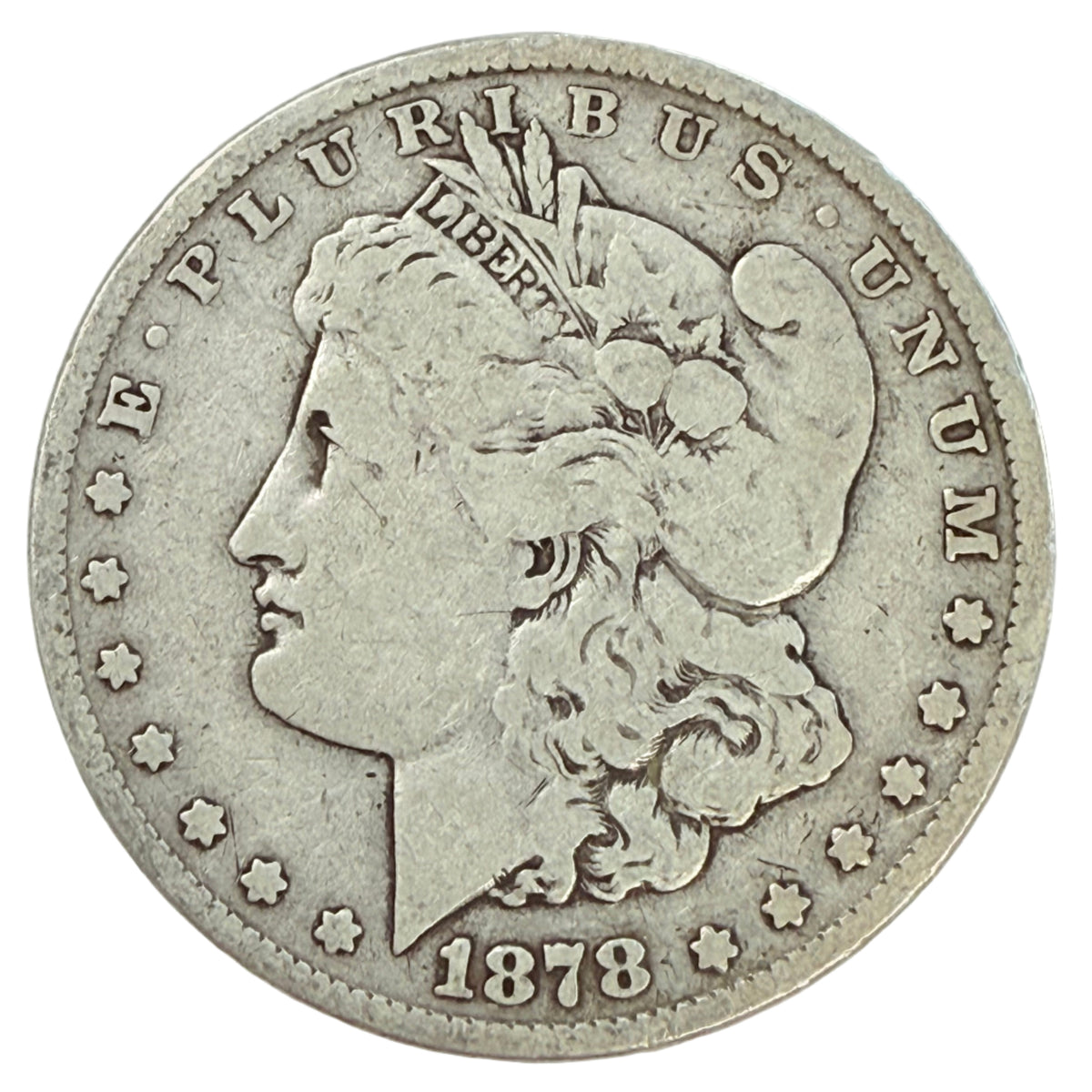 1878 7 Tail Feather Morgan Silver Dollar (G)