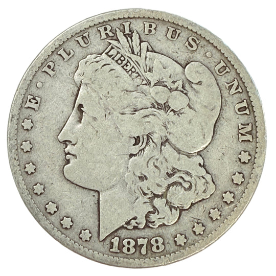 1878 7 Tail Feather Morgan Silver Dollar (G)
