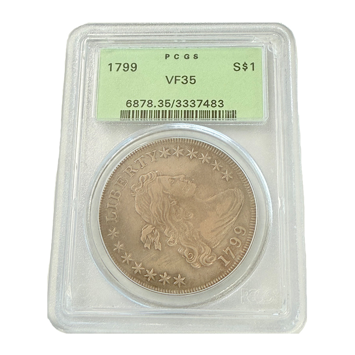 1799 Draped Bust Dollar PCGS VF35 (Old Green Holder)
