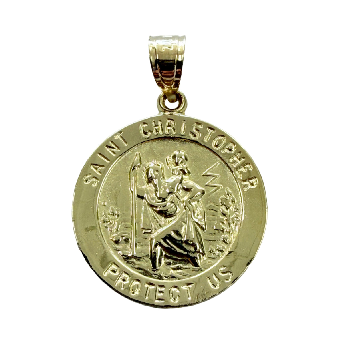 14k Yellow Gold St Christopher Pendant