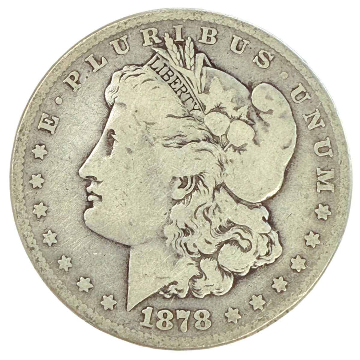 1878 8 Tail Feathers Morgan Silver Dollar (VG)
