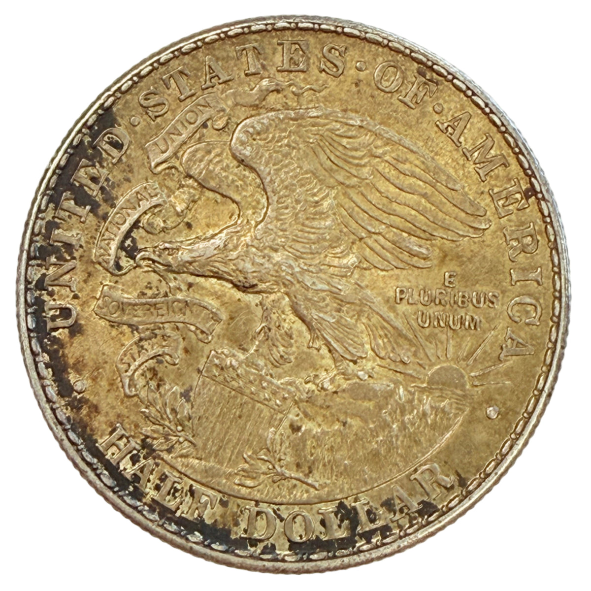 1918 Lincoln Commemorative Silver Half Dollar (Toned) (AU)