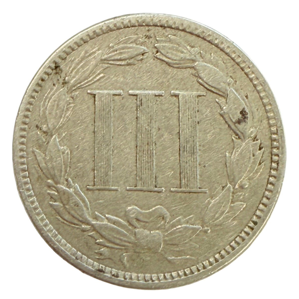 1880 Three Cent Nickel (F Details)