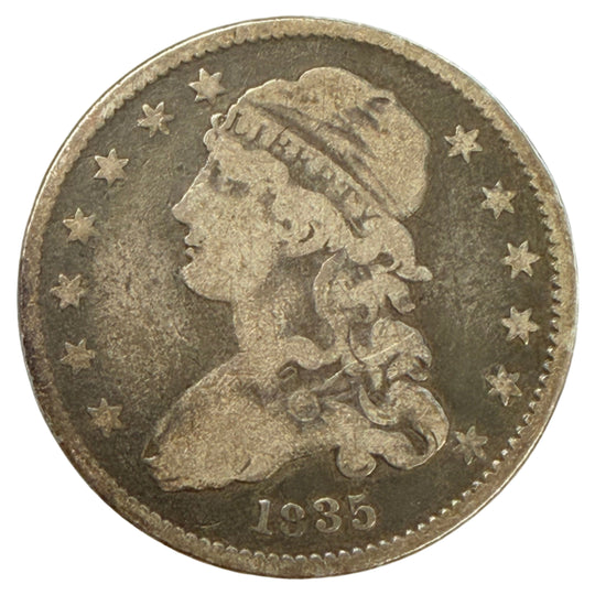 1835 Capped Bust Quarter (F)