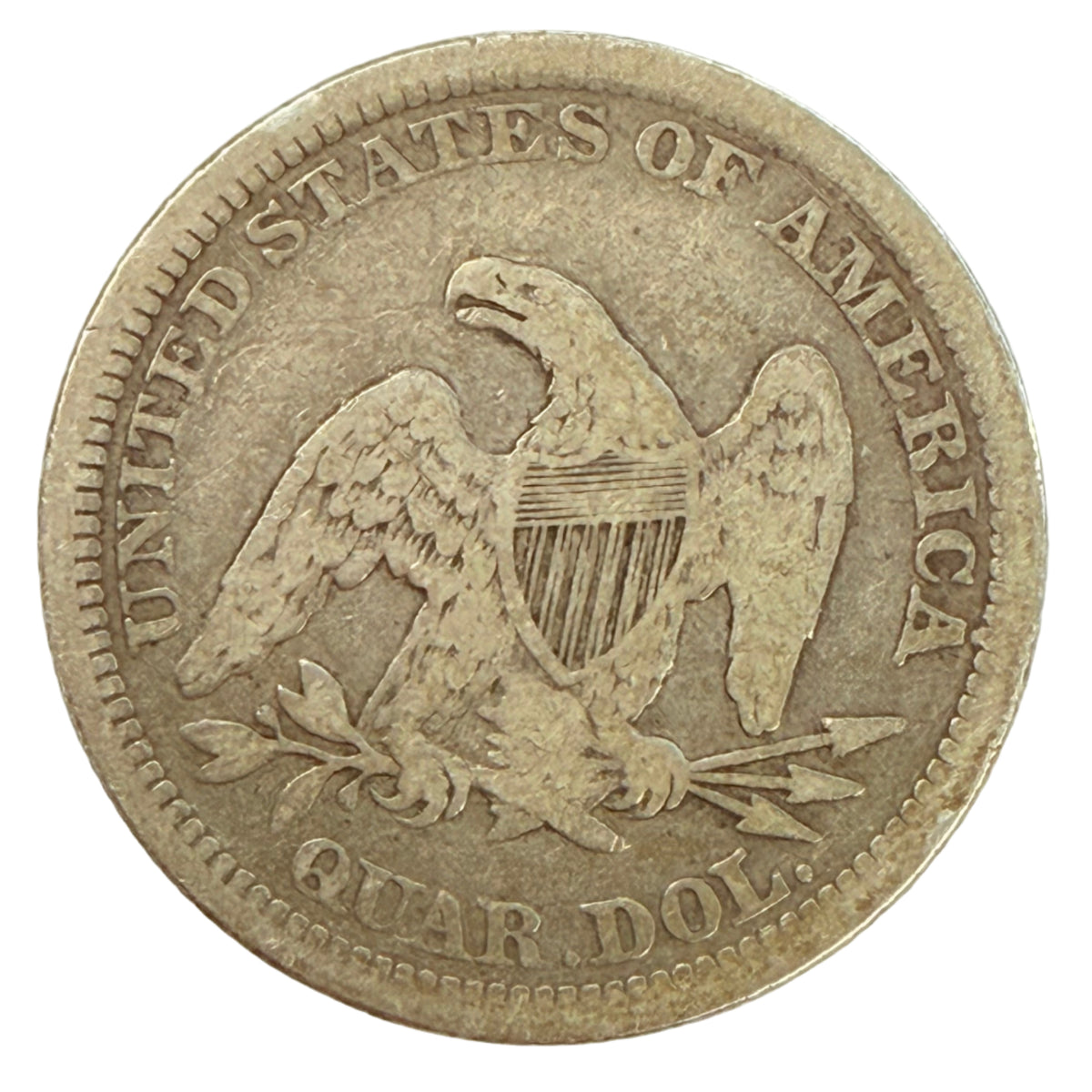 1862 Seated Liberty Quarter (F)