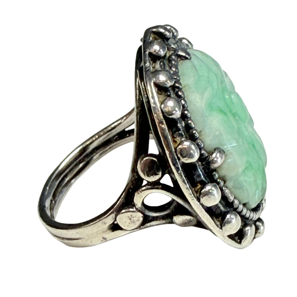 Silver & Jadeite Ring